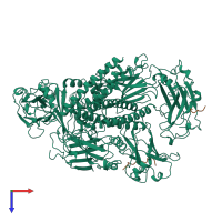 Hetero octameric assembly 3 of PDB entry 1ca9 coloured by chemically distinct molecules, top view.