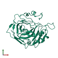 PDB entry 1cao coloured by chain, front view.