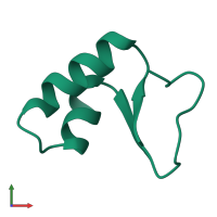 PDB entry 1ccn coloured by chain, front view.