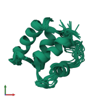PDB entry 1cdn coloured by chain, ensemble of 24 models, front view.