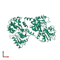 PDB entry 1ce2 coloured by chain, front view.