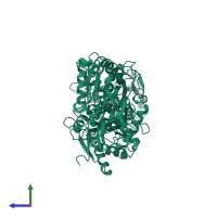 PDB entry 1ce2 coloured by chain, side view.