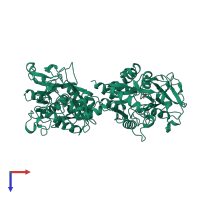 PDB entry 1ce2 coloured by chain, top view.