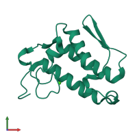 PDB entry 1ceh coloured by chain, front view.