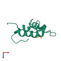 Hetero dimeric assembly 1 of PDB entry 1cfa coloured by chemically distinct molecules, top view.