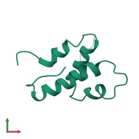 C5a anaphylatoxin in PDB entry 1cfa, assembly 1, front view.