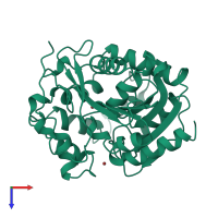 PDB entry 1cij coloured by chain, top view.