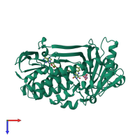 PDB entry 1cj4 coloured by chain, top view.