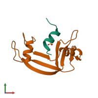 PDB entry 1cjr coloured by chain, front view.