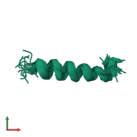 PDB entry 1ckw coloured by chain, ensemble of 13 models, front view.