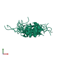PDB entry 1cky coloured by chain, ensemble of 10 models, front view.