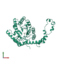 PDB entry 1clk coloured by chain, front view.