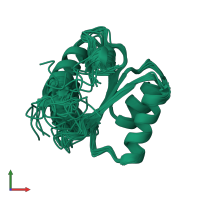 PDB entry 1cn7 coloured by chain, ensemble of 20 models, front view.