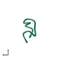 PDB entry 1cnl coloured by chain, ensemble of 10 models, side view.