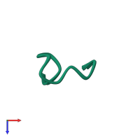 PDB entry 1cnl coloured by chain, ensemble of 10 models, top view.