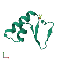 PDB entry 1cnr coloured by chain, front view.