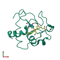 PDB entry 1co6 coloured by chain, front view.
