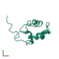 PDB entry 1coo coloured by chain, front view.