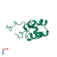 PDB entry 1coo coloured by chain, top view.
