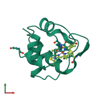 PDB entry 1cor coloured by chain, front view.