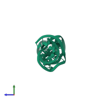 PDB entry 1cq5 coloured by chain, side view.