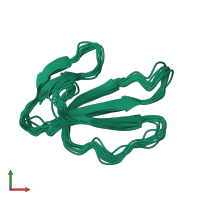 PDB entry 1crf coloured by chain, ensemble of 12 models, front view.