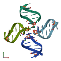 PDB entry 1cs7 coloured by chain, front view.