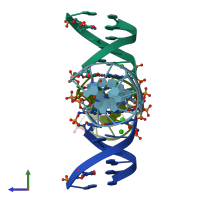 PDB entry 1cs7 coloured by chain, side view.