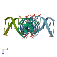 PDB entry 1cs7 coloured by chain, top view.