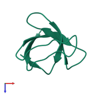 Monomeric assembly 1 of PDB entry 1csk coloured by chemically distinct molecules, top view.