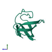 Monomeric assembly 4 of PDB entry 1csk coloured by chemically distinct molecules, side view.