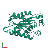 PDB entry 1cug coloured by chain, front view.