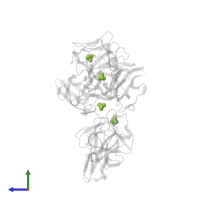 SULFATE ION in PDB entry 1cvs, assembly 1, side view.