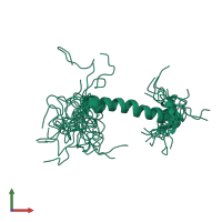 PDB entry 1cw5 coloured by chain, ensemble of 20 models, front view.