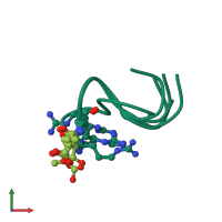 PDB entry 1cw8 coloured by chain, ensemble of 6 models, front view.
