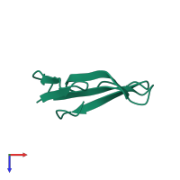 PDB entry 1cxn coloured by chain, top view.