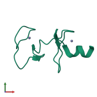 PDB entry 1cxx coloured by chain, front view.