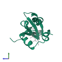 Cytochrome b5 in PDB entry 1cyo, assembly 1, side view.