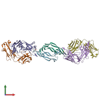 PDB entry 1cz8 coloured by chain, front view.