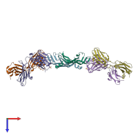PDB entry 1cz8 coloured by chain, top view.