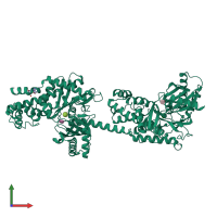 PDB entry 1cza coloured by chain, front view.
