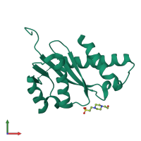 PDB entry 1czb coloured by chain, front view.