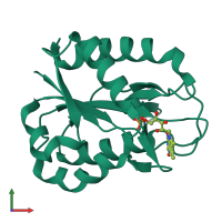 PDB entry 1czk coloured by chain, front view.