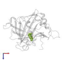 3-ACTOXYMERCURI-4-AMINOBENZENESULFONAMIDE in PDB entry 1czm, assembly 1, top view.