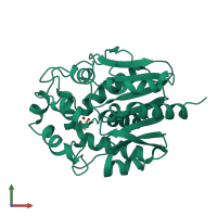 PDB entry 1d07 coloured by chain, front view.