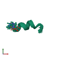 PDB entry 1d0w coloured by chain, ensemble of 20 models, front view.