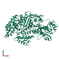 PDB entry 1d0x coloured by chain, front view.