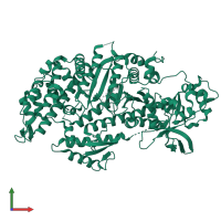 Myosin-2 heavy chain in PDB entry 1d0y, assembly 1, front view.