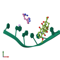 PDB entry 1d10 coloured by chain, front view.