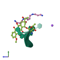 PDB entry 1d10 coloured by chain, side view.